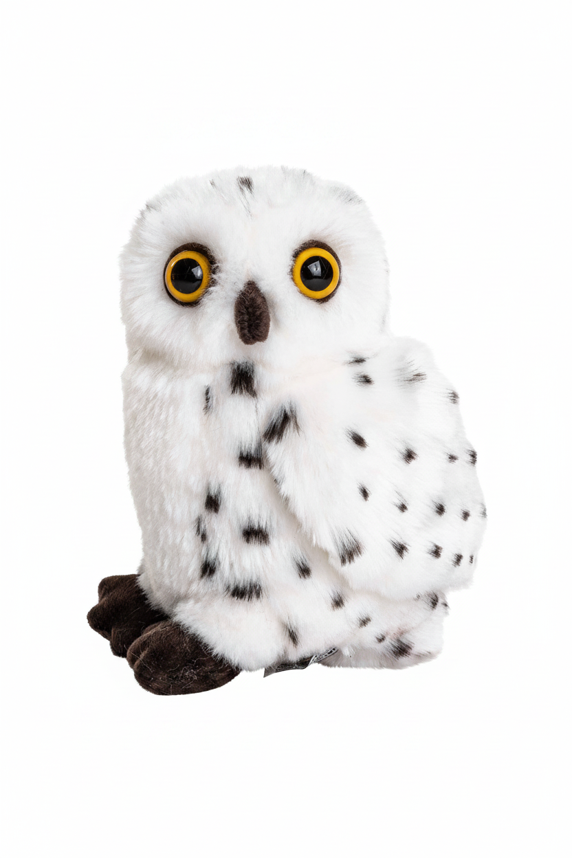 Sneeuwuil - 19 cm (hoogte) - knuffel/pluche