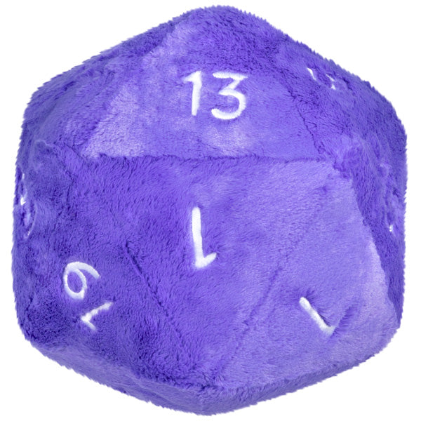 Peluche Squishable – Dé D20 Violet