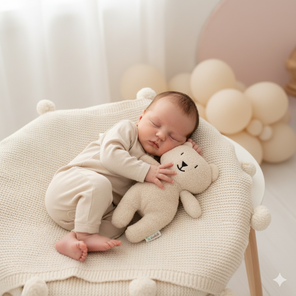Pluche teddybeer – beige