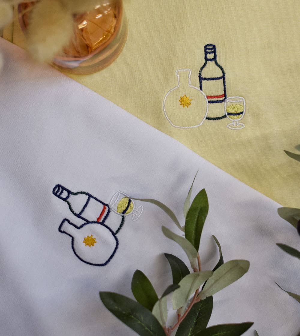 Embroidered T-shirt - Pastis in the sun