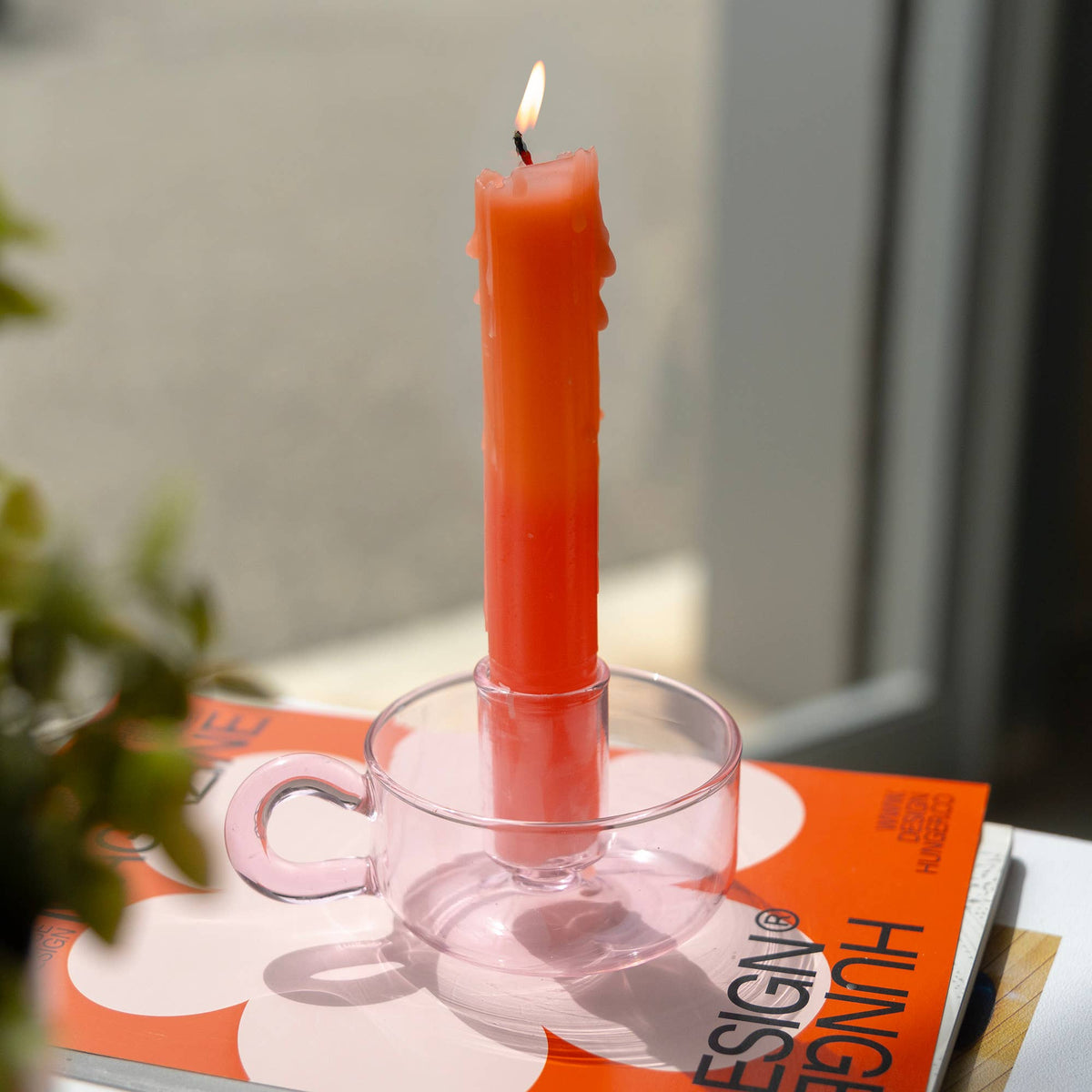 Bougeoir Classique Cristal Rose S2