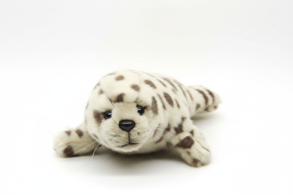 Baby Seal Plush Toy (with grey polka dots)