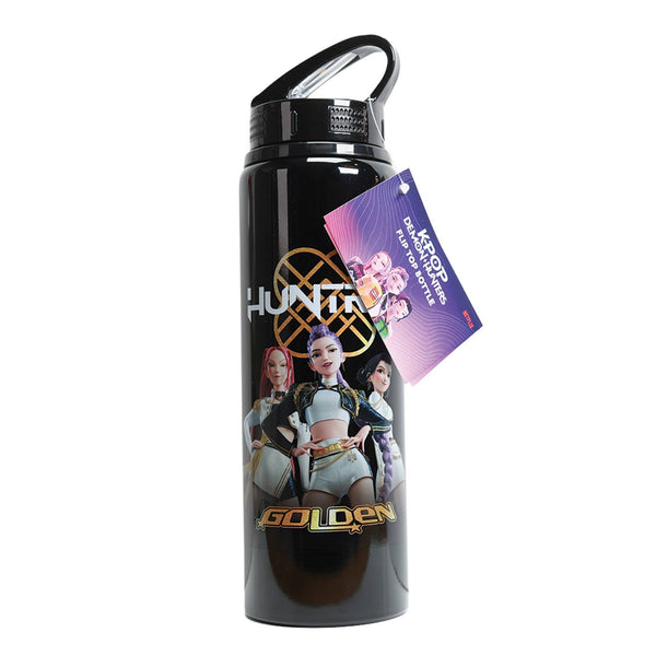 KPop Demon Hunters - Gourde à bouchon rabattable (650 ml) . Dorée