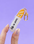 Porte Clés en Acrylique Baguette de Pain "Life is Pain"