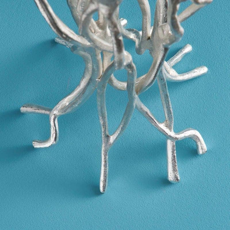 Roots Kandelaar Zilver, Aluminium, 25 x 22 x 63,5 cm