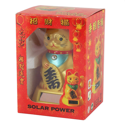 Lucky Solar Gold Cat 12cm