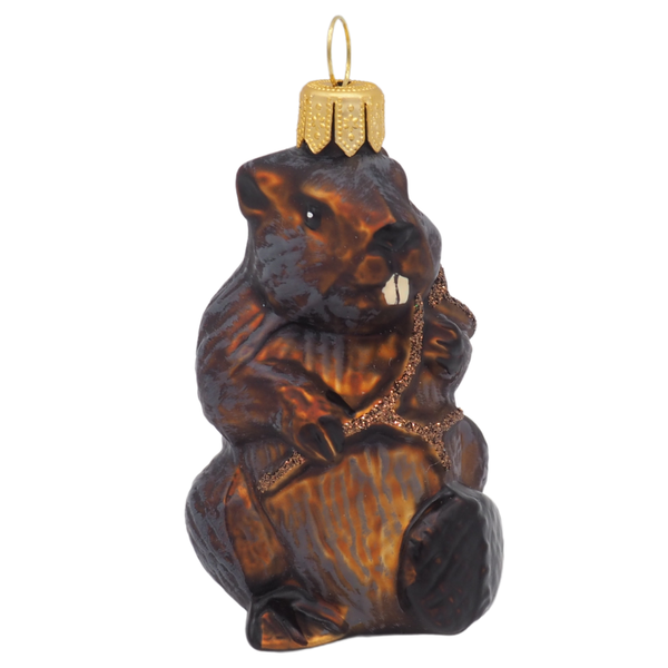 Kerstbal in de vorm van een bever
