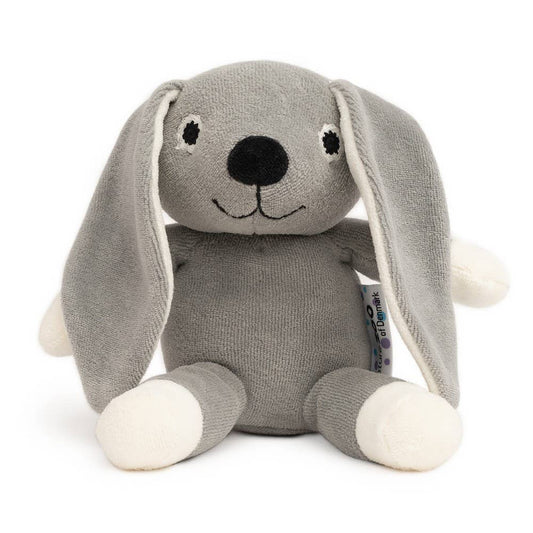 Organic velvet teddy bear — Grey rabbit