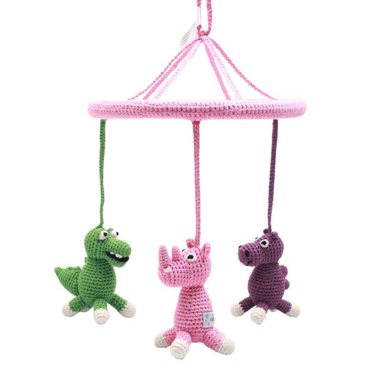 Mobile avec chameau, crocodile et rhinocéros