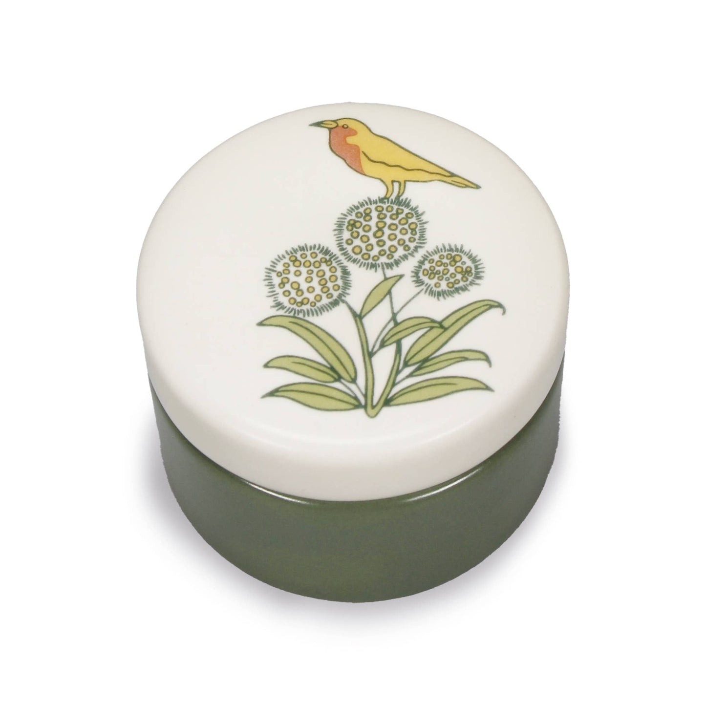 Boîte à bibelots en céramique Voysey Jardin botanique Faune Oiseau