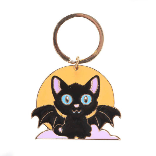 Cat Bat &amp; Moon Keychain