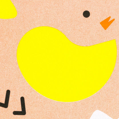 Carte postale Poussin Destructuré