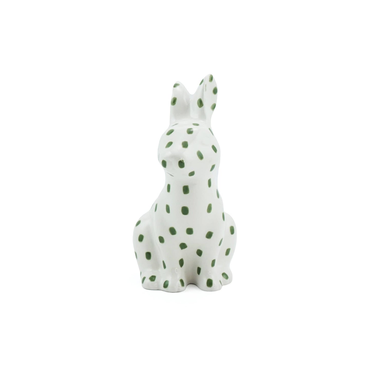 Green Woodland Animal Ceramic Hare Shaped Vase