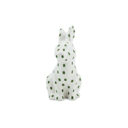 Green Woodland Animal Ceramic Hare Shaped Vase