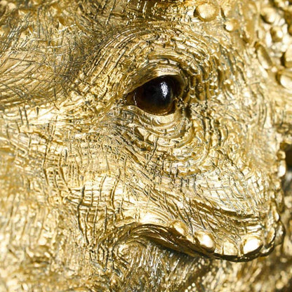 Applique murale Triceratops Cera Or, résine, 31,5 x 28,5 cm
