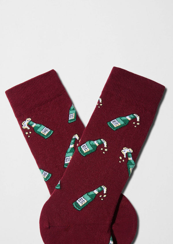 BeBeer Burgundy - Chaussettes coton biologique: Bordeaux / 36/40