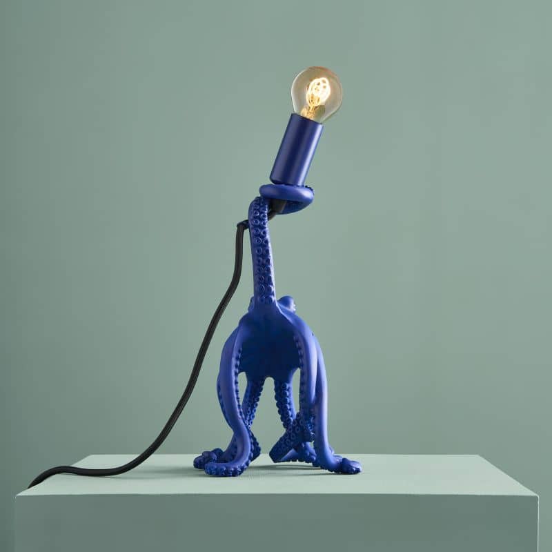 Lampe de table Baby Otto l’Octopus Bleu Résine 15,5 x 13,5 cm