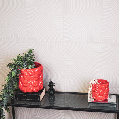 Pot - Kisses - Ceramic - Red - 17.5x17.5x17.5cm