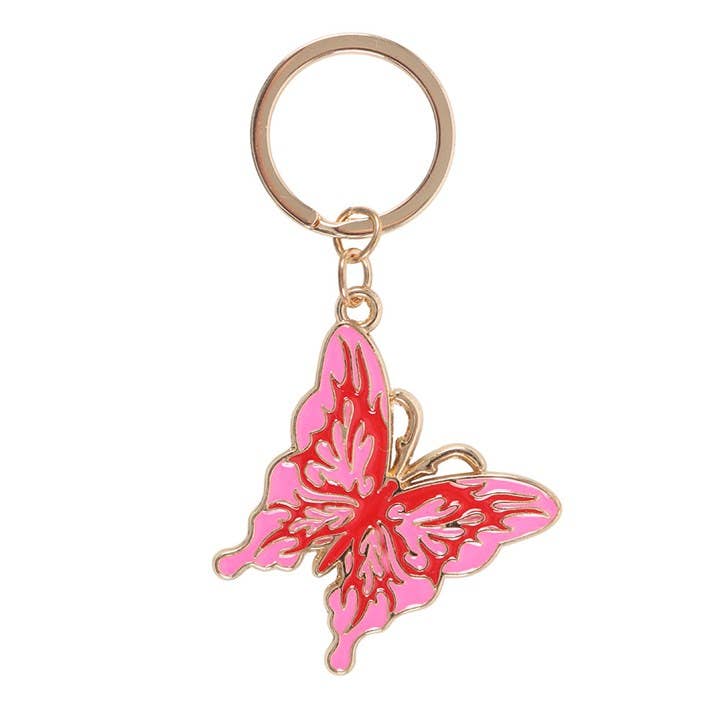 Sleutelhanger met vlammende vlinder