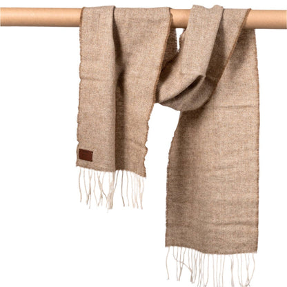 Beige wool scarf