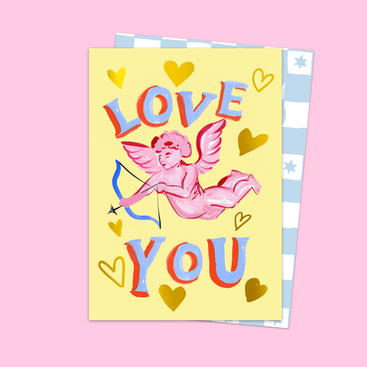 Carte Cupidon Je t'aime