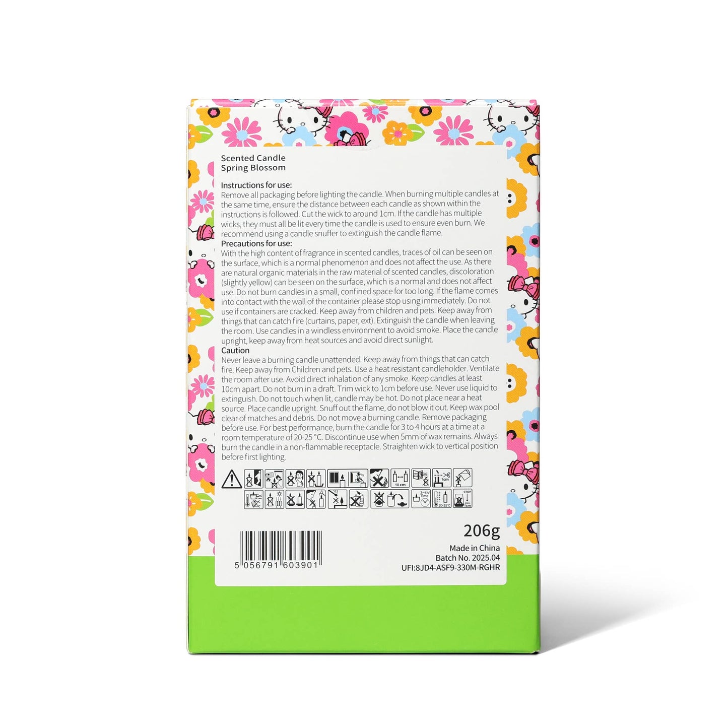 Hello Kitty Seasons geurkaars, Lentebloem, 3D-deksel