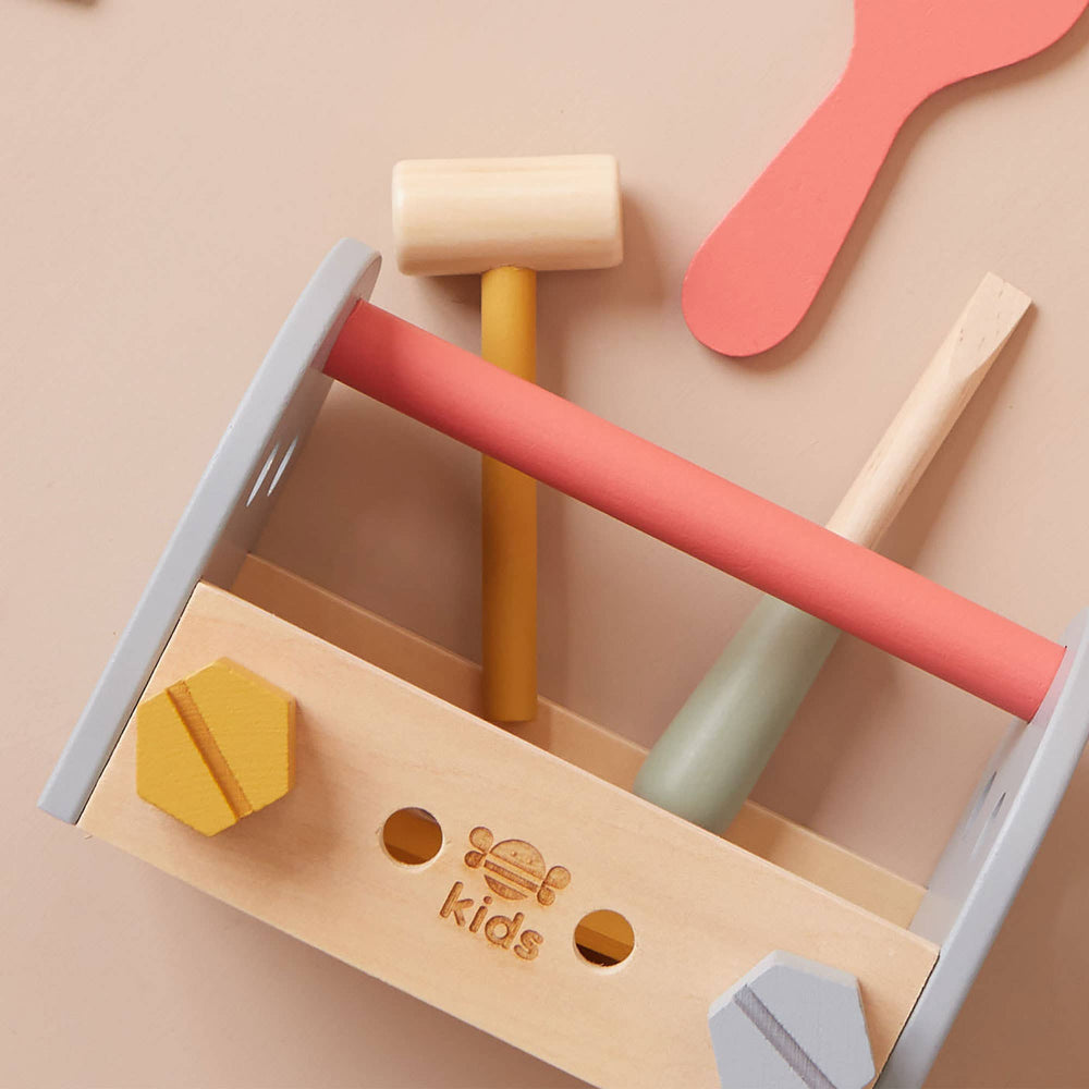 Houten gereedschapskist voor kinderen