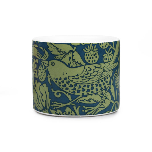 William Morris Strawberry Thief saliegroene keramische bloempot