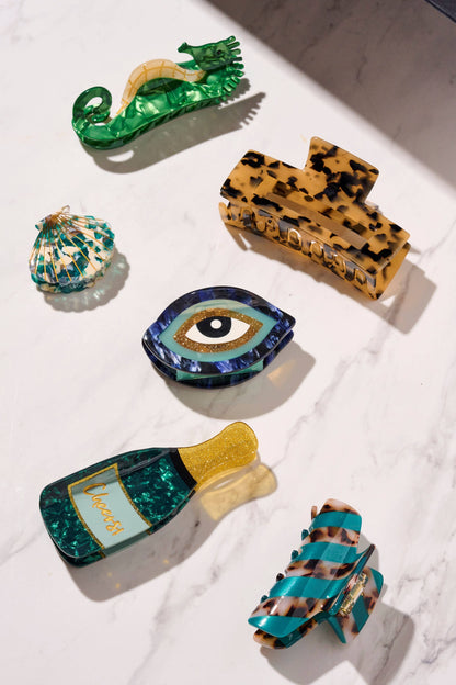 Barrette en forme de coquillage Aventurine