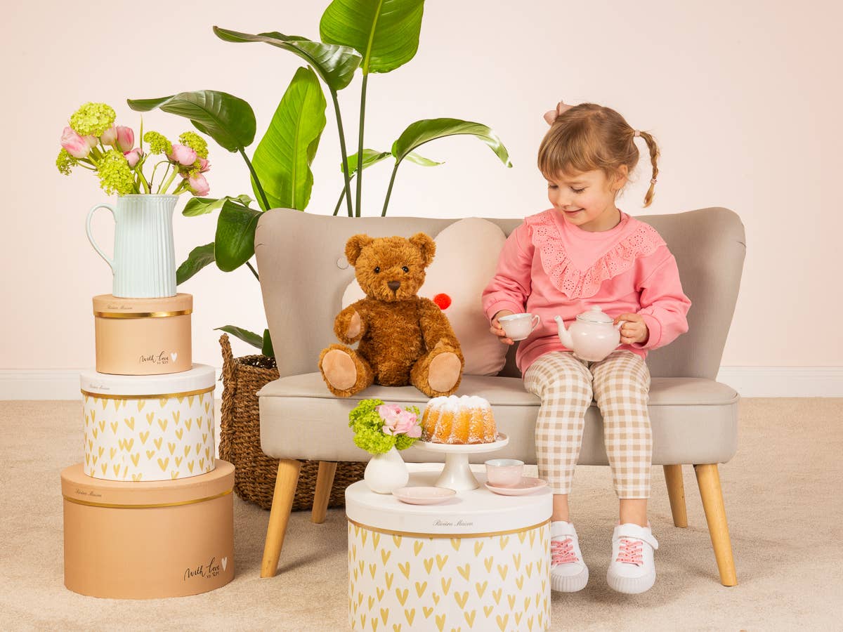 Peluche Teddy classique marron avec 5 articulations
