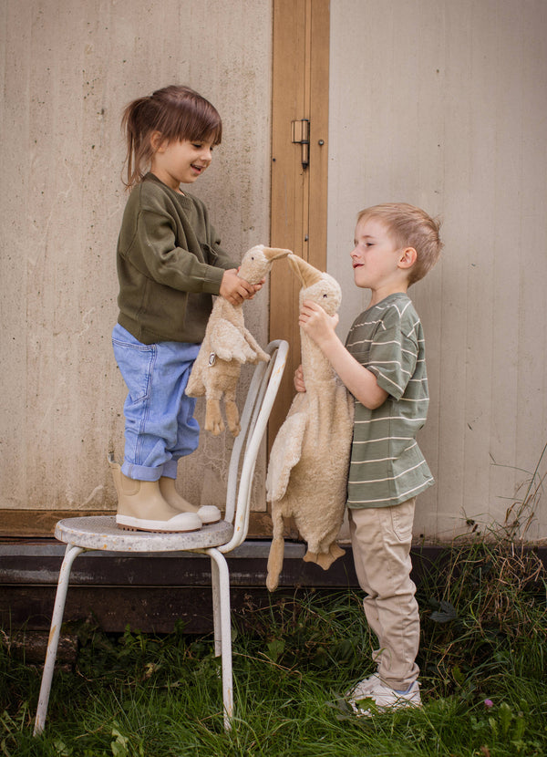 Animal en peluche Oie petite | lin