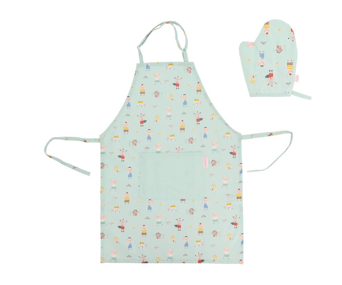 The Three Little Pigs Apron and Potholder Set