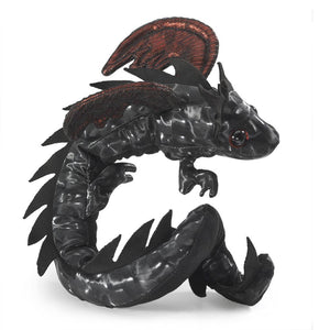 Marionnette-bracelet à Doigt Dragon Noir