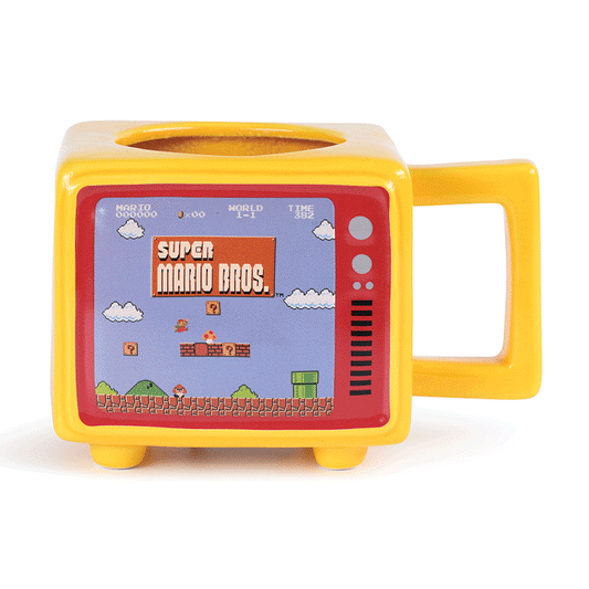 Retro heat-changing mug for TV featuring Super Mario Bros (Like a Boss)
