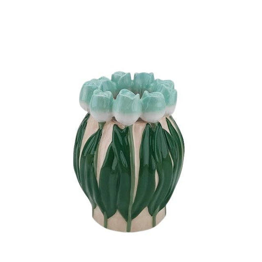 Vase Tulipes - Menthe/Vert