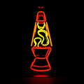 'Lava Lamp Red' Neon Box Sign