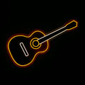 'Classic Guitar' Neon LED Sign - Wall Mounted