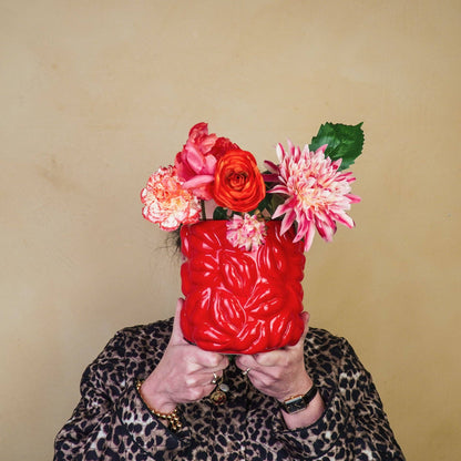 Pot - Kisses - Ceramic - Red - 17.5x17.5x17.5cm