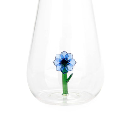 Bottle, Botanical Lily, 1.0 L, white, glass