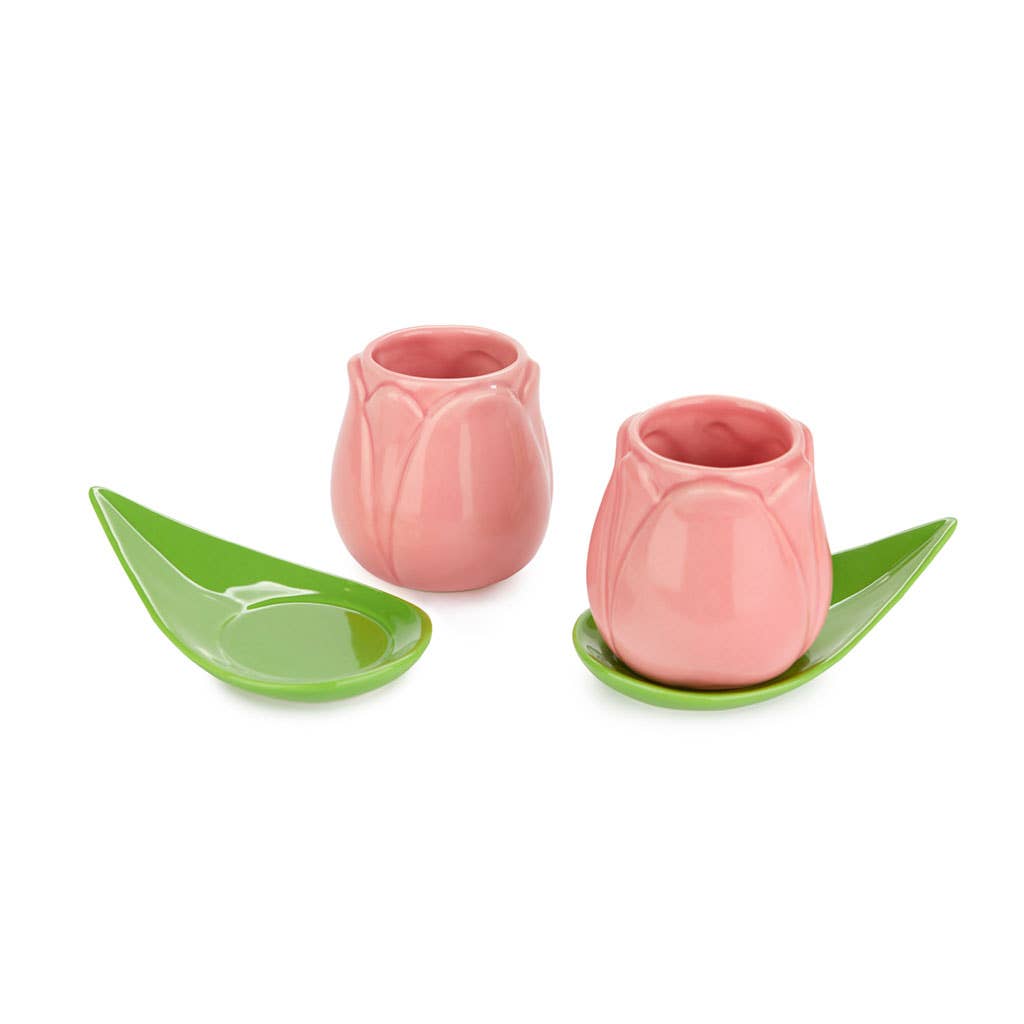 Ensemble de tasses à café Tulipe Rose