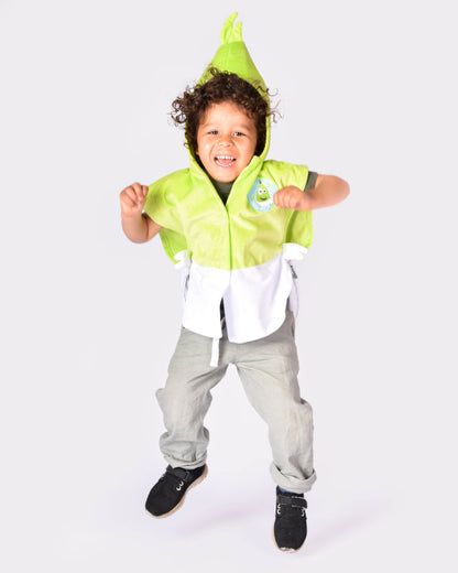 Cape verte Babblarna Dadda taille 86-110 cm 1-4 ans