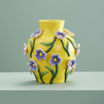 Vase M. Fleurs, Jaune Dolomite, 23 x 23 x 26 cm