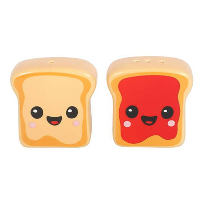 Sel et poivre Toasts kawaii avec support grille-pain