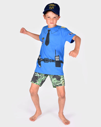 T-shirt Police en coton biologique 98-104 cl 2-4 ans