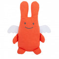 Ange Lapin Doudou avec Hochet - Coton Bio Corail