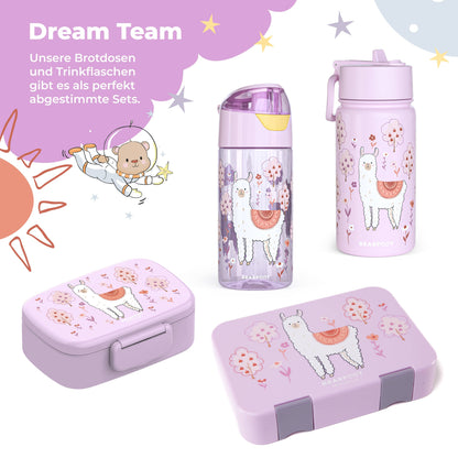 Thermo Kids Water Bottle Stainless Steel - Llama Purple