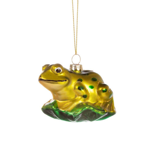 Kikkervormige bal op een blad