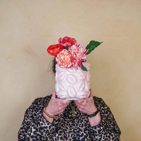 Pot - Kisses - Ceramic - Light Pink - 17.5x17.5x17.5cm
