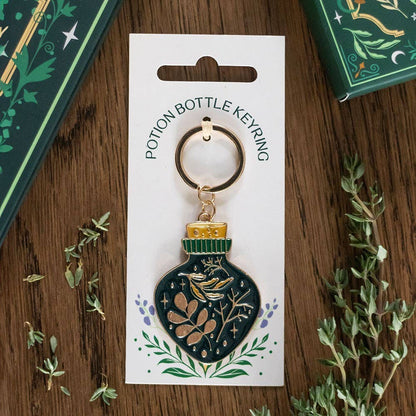 Porte-clés Bouteille de Potion de Sorcière Verte