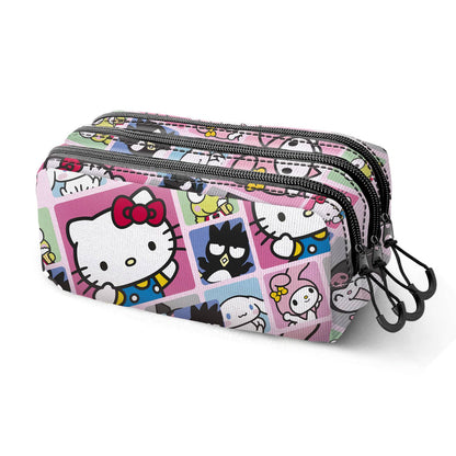 Trousse triple Trick FAN 2.2 Sanrio - Hello Kitty Panels